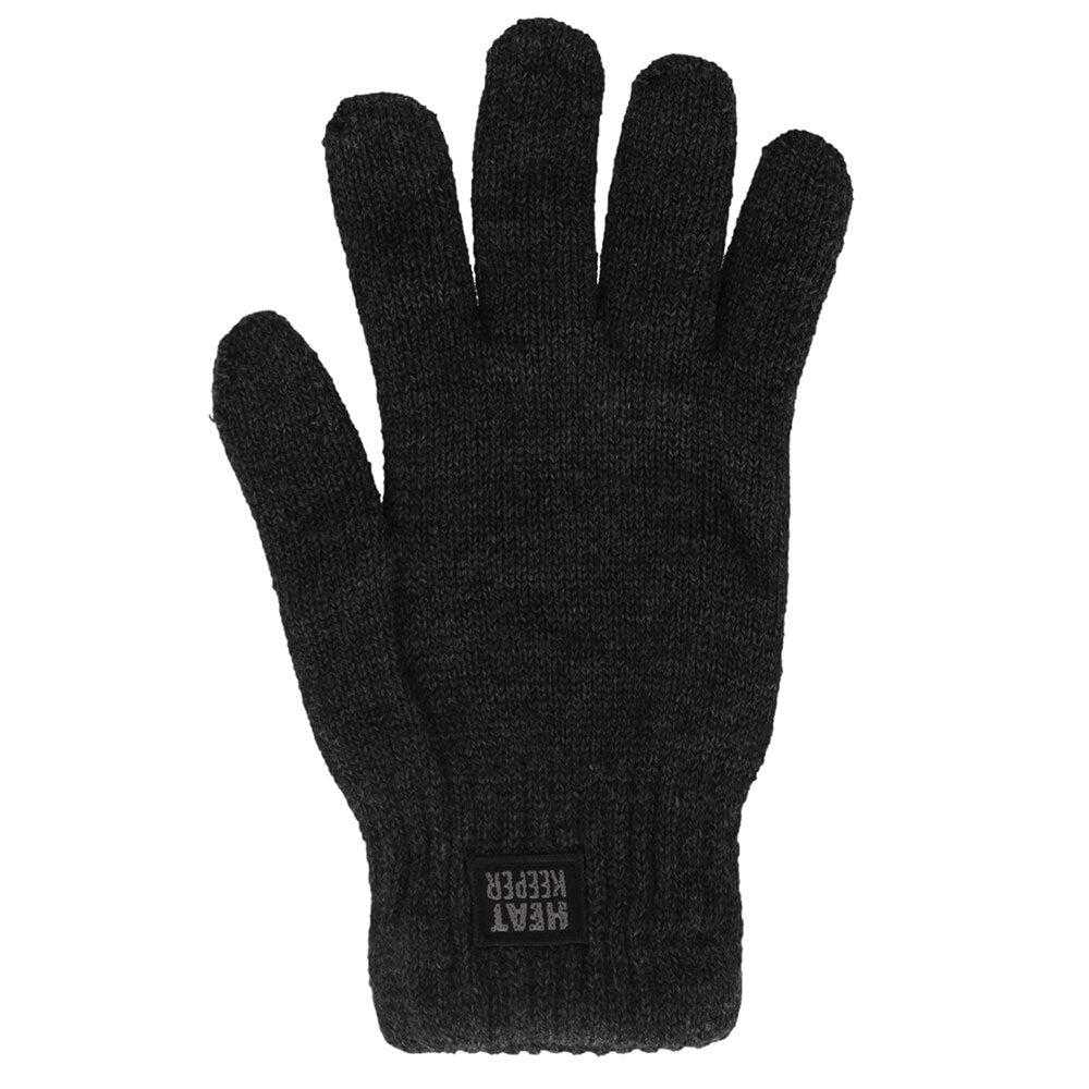 Heatkeeper - Gebreide thermo handschoenen - Heren - Antraciet - 4-Paar 5/7
