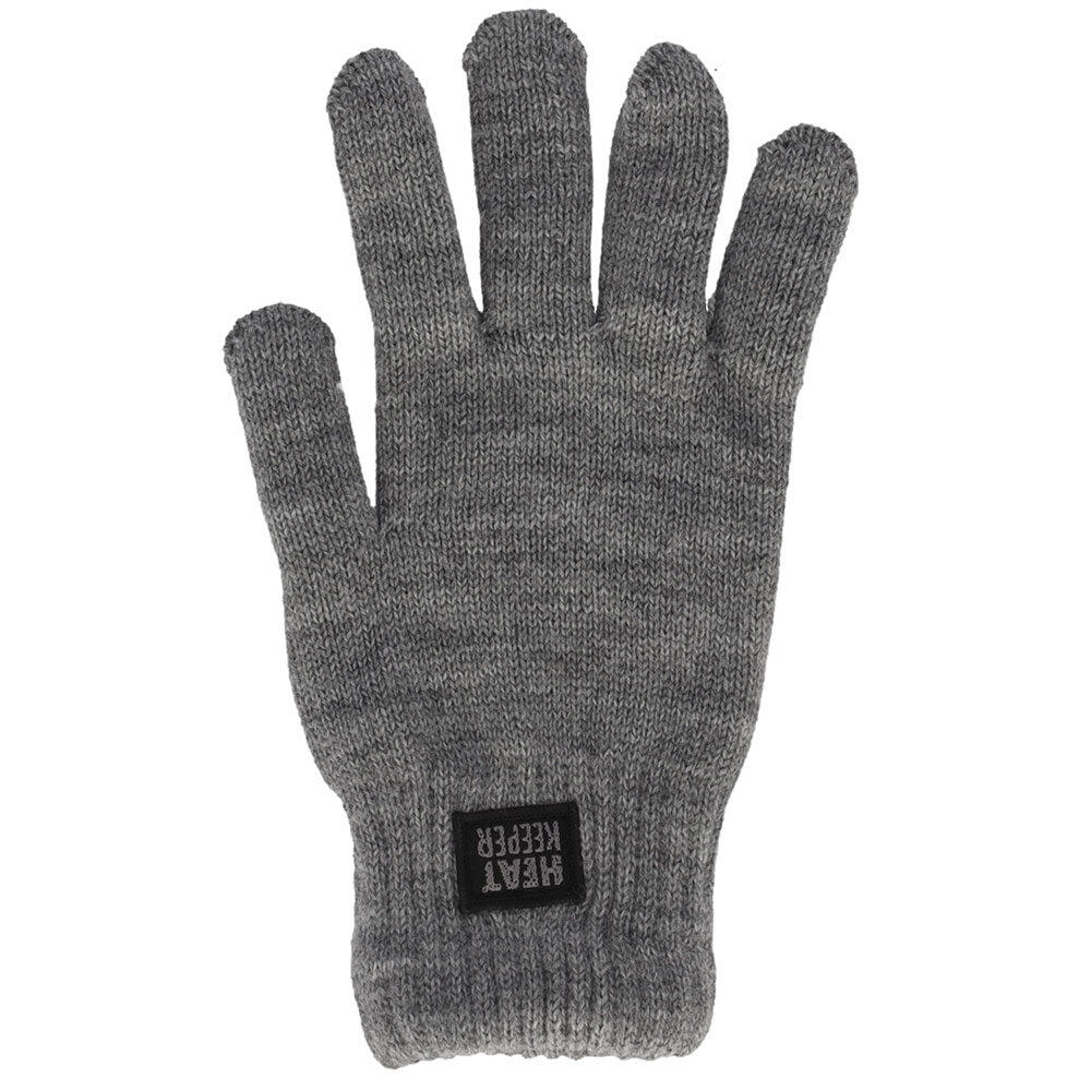 Heatkeeper - Gebreide thermo handschoenen - Heren - Midden Grijs - 4-Paar 5/7