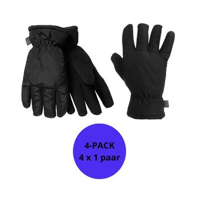 Heatkeeper - mega thermo handschoenen heren - zwart - 4-paar