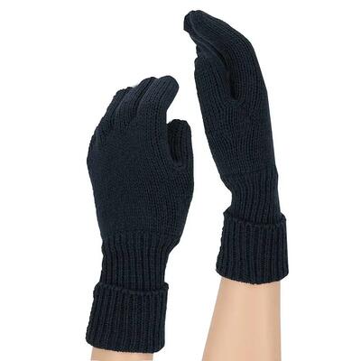 Handschoenen jongens ribbed effen zwart 4 t/m 8 jaar