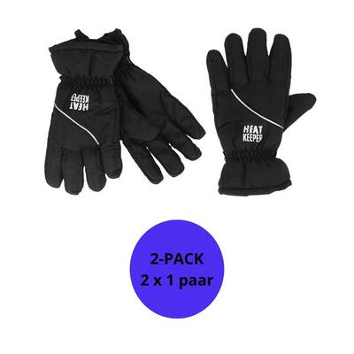 Heatkeeper - ski handschoenen dames - zwart - 2-paar