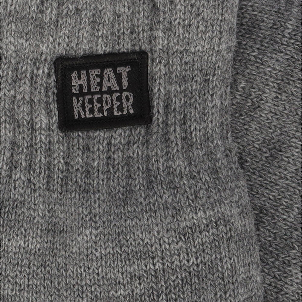 Heatkeeper - Gebreide thermo handschoenen - Heren - Midden Grijs - 4-Paar 7/7