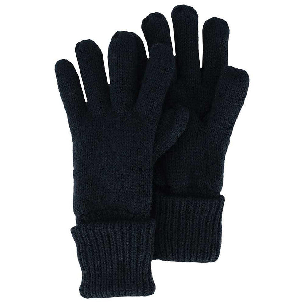 Guanti da bambino a coste tinta unita blu navy taglie da 4 a 8 anni 2/3