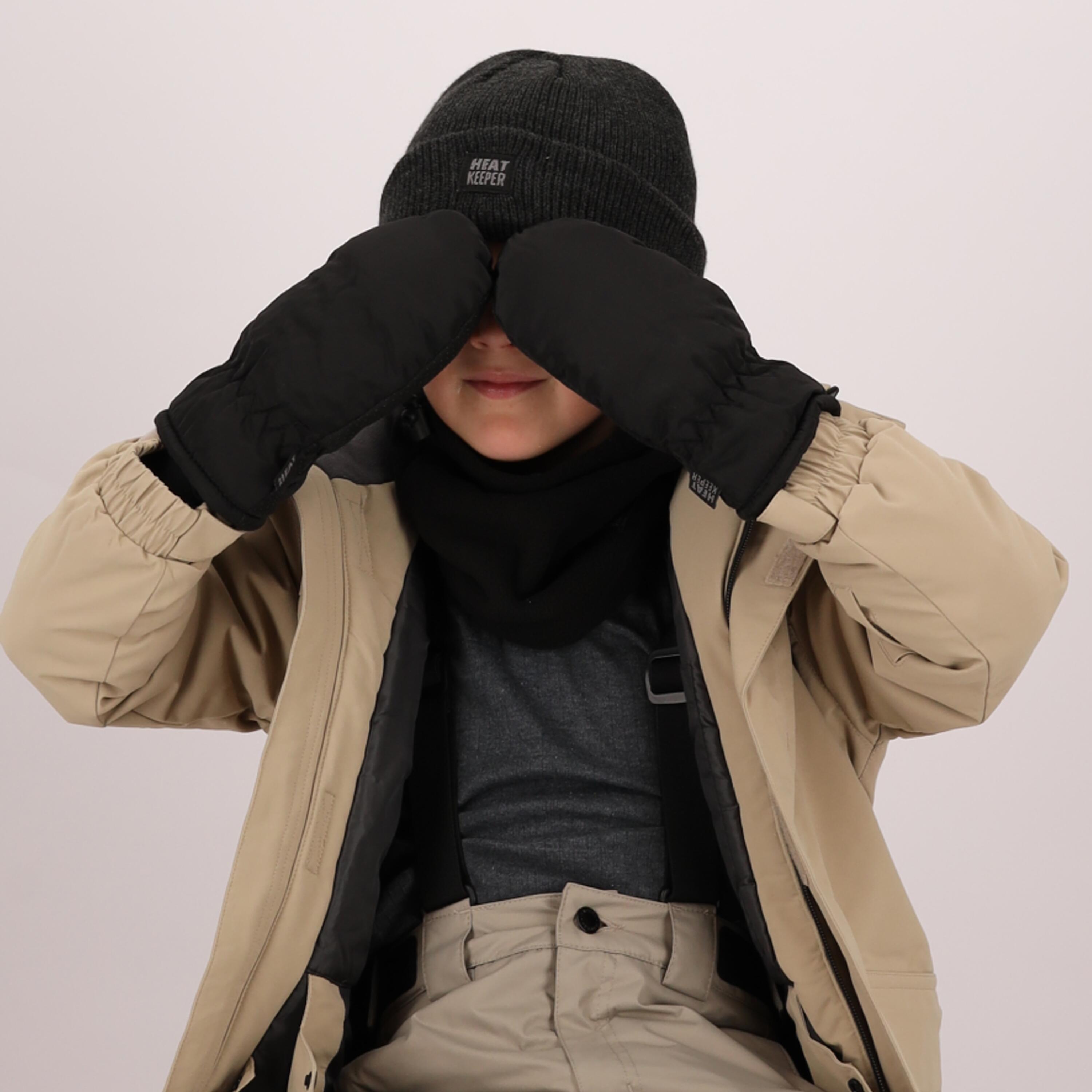Heatkeeper - Mega thermowanten kinderen - Zwart - 4-Paar 3/7