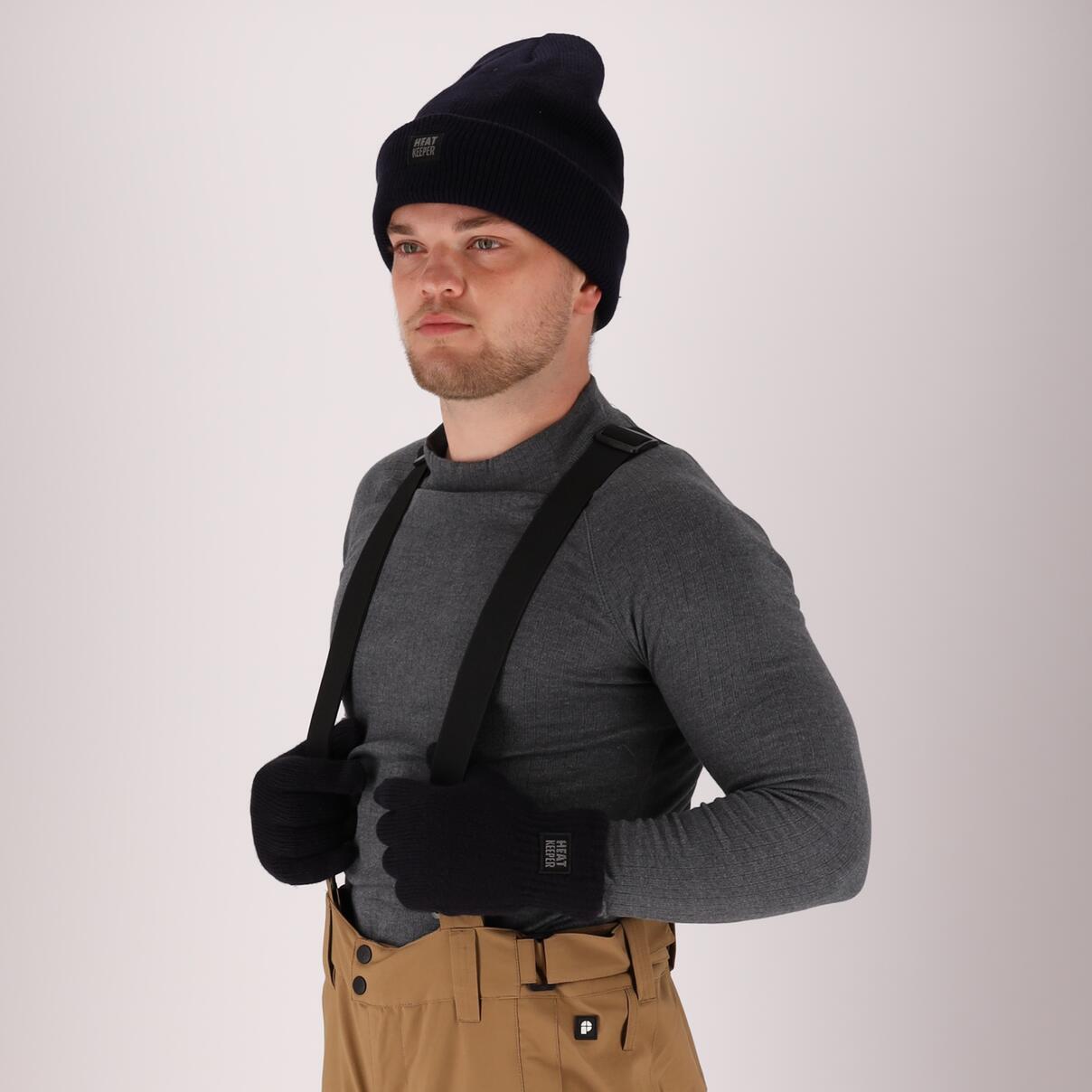 Heatkeeper - Gebreide thermo handschoenen - Heren - Zwart - 4-Paar 3/7