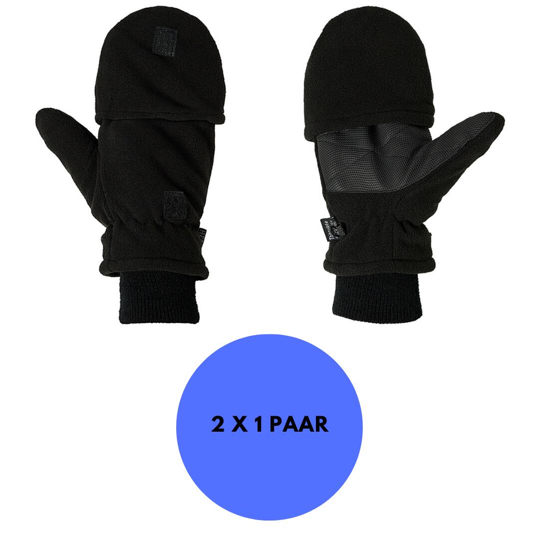 HEAT KEEPER Heatkeeper – Thermo-Handschuhe Fingertop – Herren – Schwarz – 2 Paar