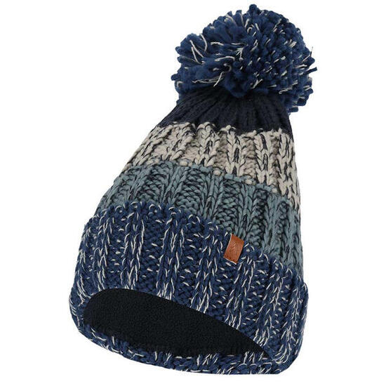 Cappello da sci da uomo fantasia a righe multicolore nero taglia unica