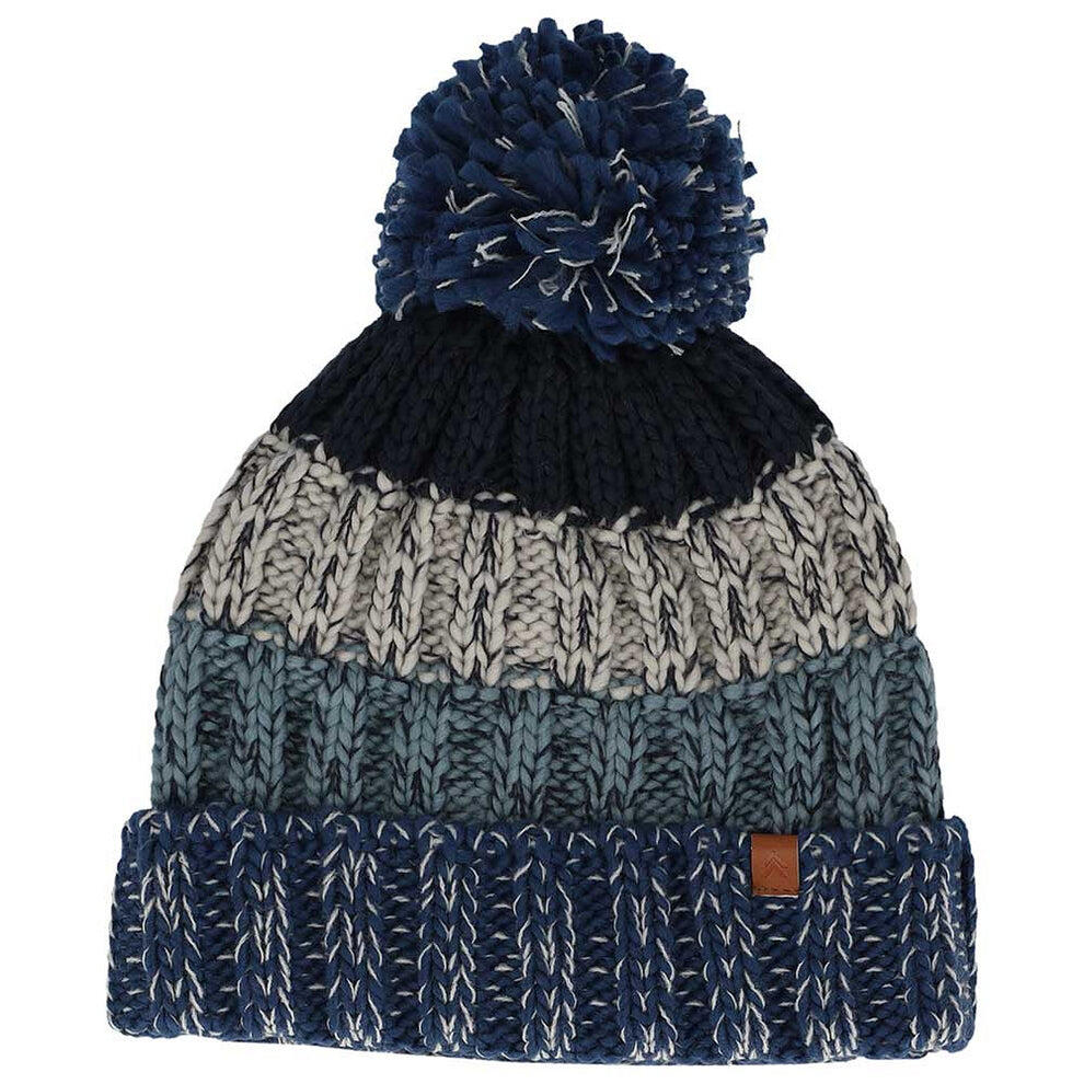 Set da sci da uomo con cappello e sciarpa fantasia a righe multicolore blu navy 4/5