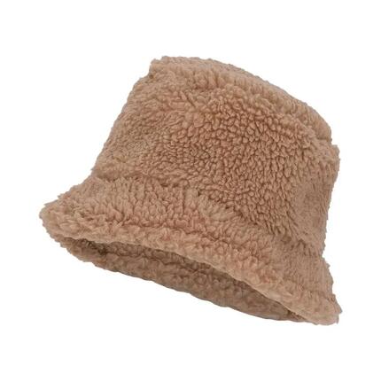 Bonnet en laine Teddy pour fille blanc cassé 4/8 ans