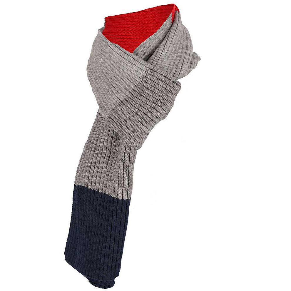 Ensemble bonnet et écharpe garçon rouge multicolore taille unique 3/3