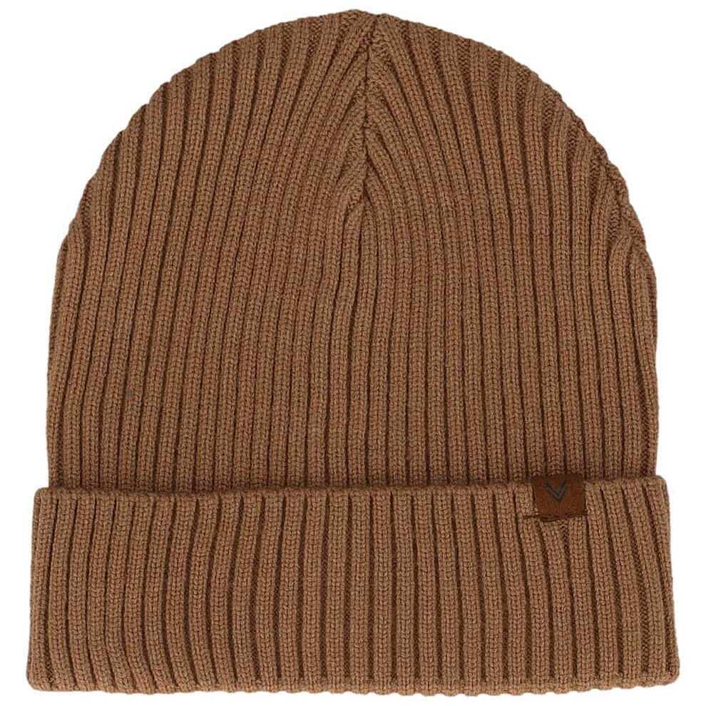 Muts heren Ribbed Camel Effen One Size 2/3