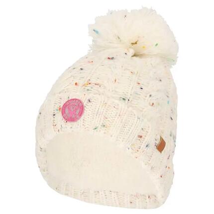 Bonnet d'hiver pour fille blanc cassé taille unique