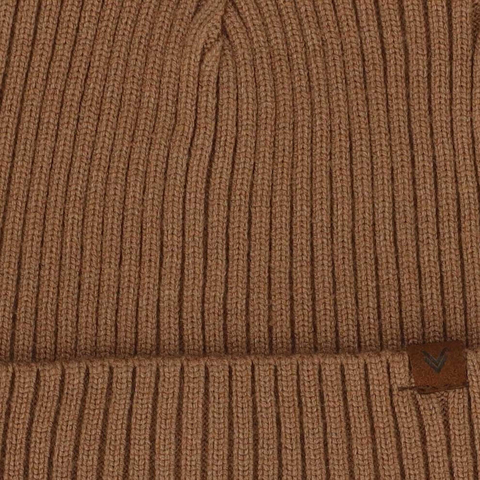 Muts heren Ribbed Camel Effen One Size 3/3