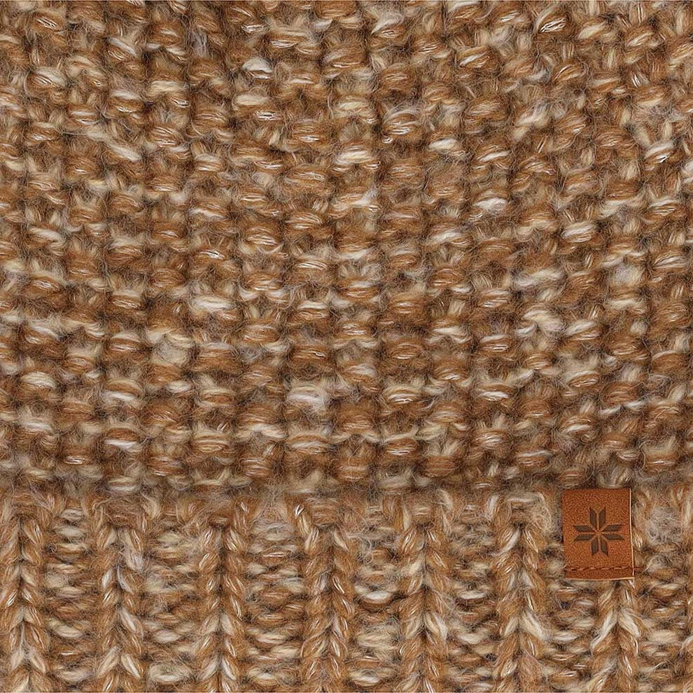 Muts Meisjes Skimuts Camel Knitted One Size 2/3