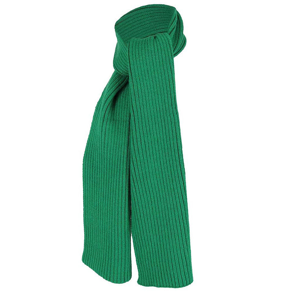 Cappello e sciarpa da bambino a coste tinta unita 2/4 anni verde 3/3