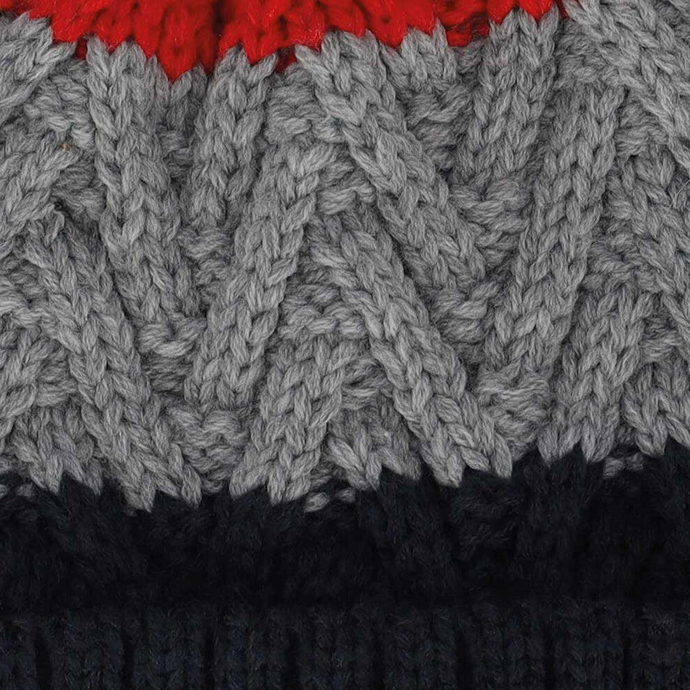 Wintermuts jongens Skimuts Pompon Multi Rood 2 tot 4 jaar 2/3