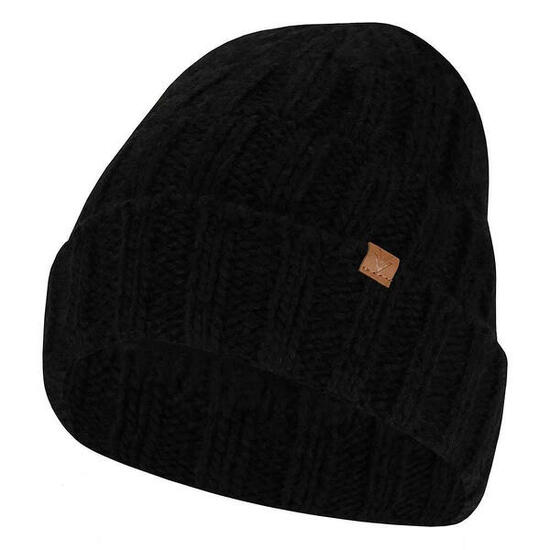 Cappello da sci da uomo in maglia nero taglia unica