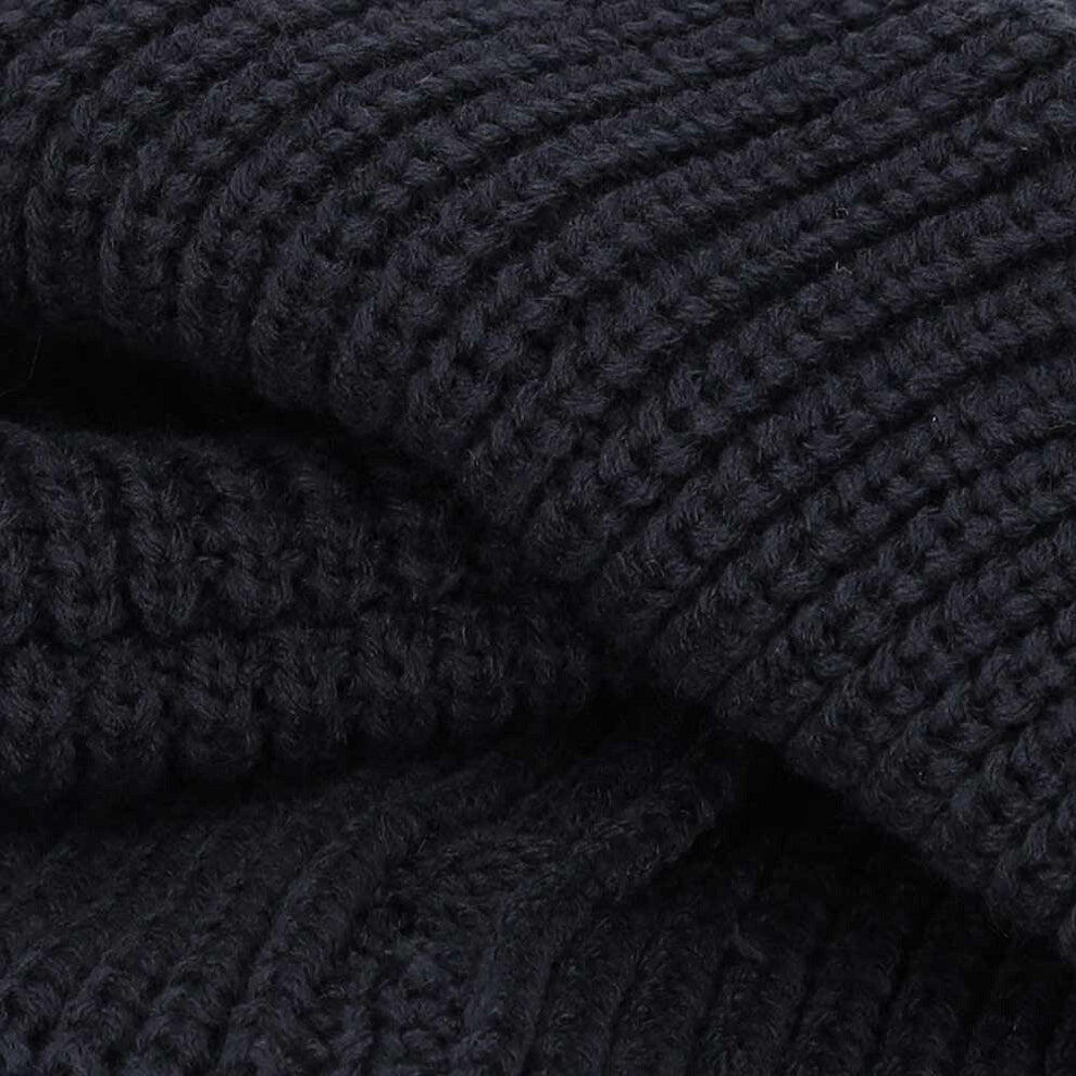 Sciarpa da collo a coste blu navy per bambini dai 2 ai 4 anni 3/3
