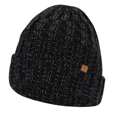 Cappello da sci da uomo in maglia nero taglia unica