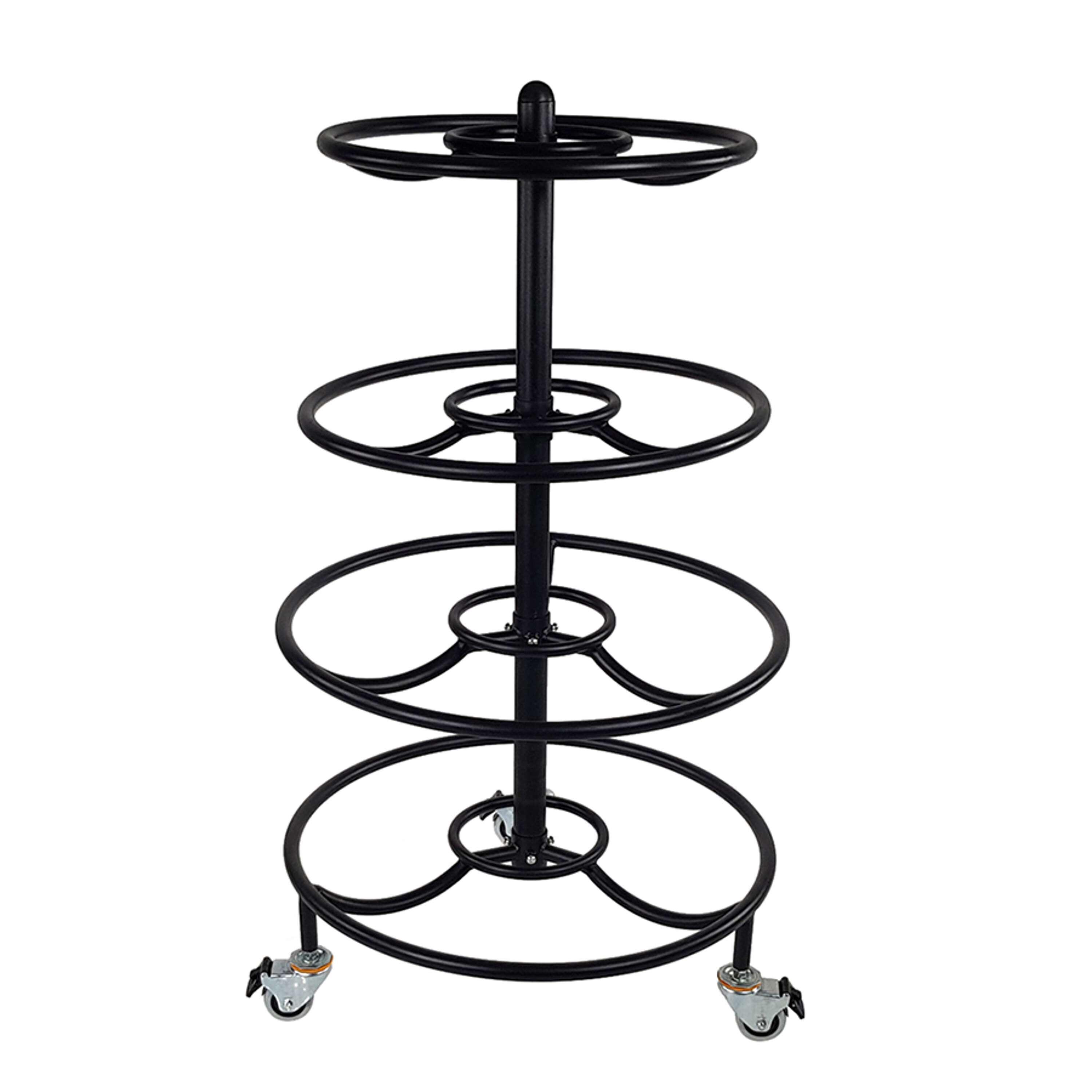 Supporto Tunturi per Wall Ball 12 palle, metallo nero, 4 livelli 4/7