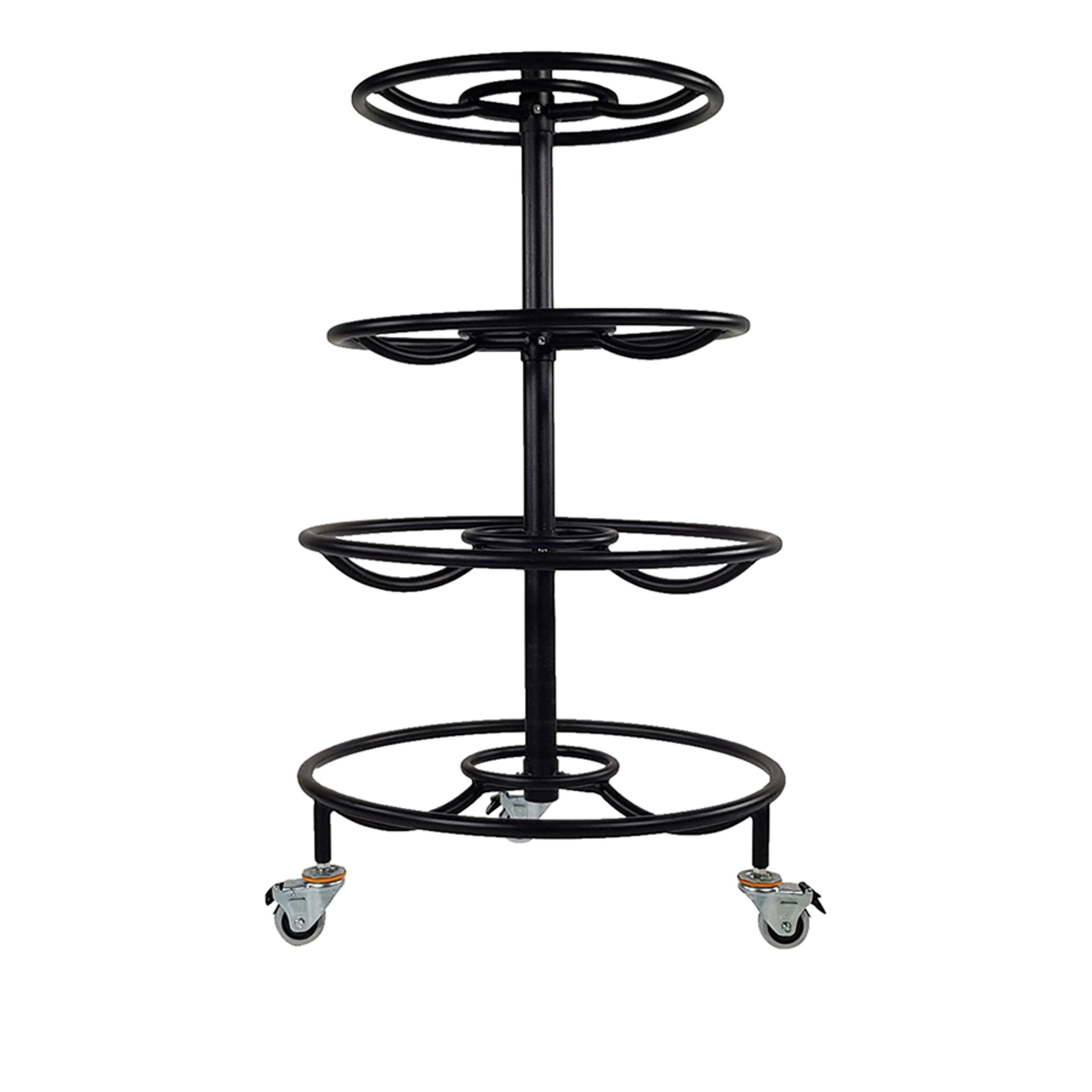 Supporto Tunturi per Wall Ball 12 palle, metallo nero, 4 livelli 7/7