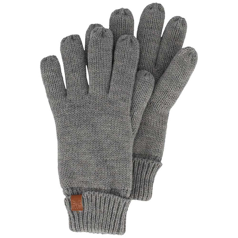 Gants tricotés pour filles gris clair taille unique 2/3