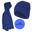 Heatkeeper - Muts & Sjaal jongens - Ribbed - Effen - Kobalt Blauw