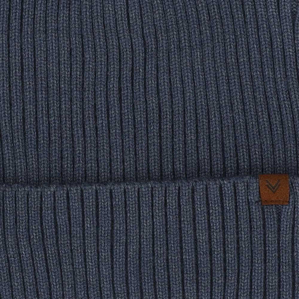 Berretto da uomo in denim a coste tinta unita taglia unica 3/3