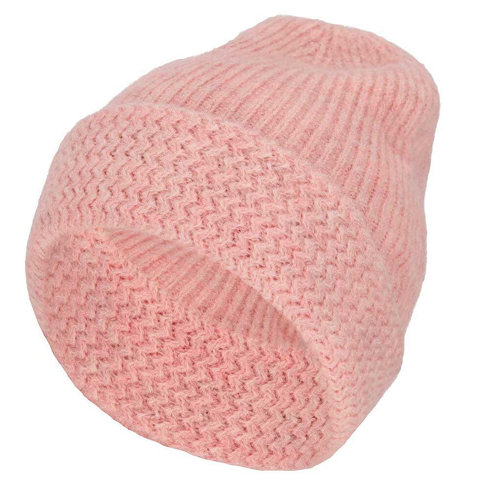 Set invernale da bambina composto da berretto e sciarpa a collo rosa chiaro 3/5