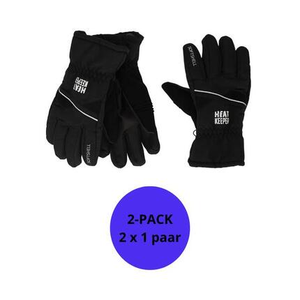 Heatkeeper - Gants de ski pro hommes - Noir - 2 paires