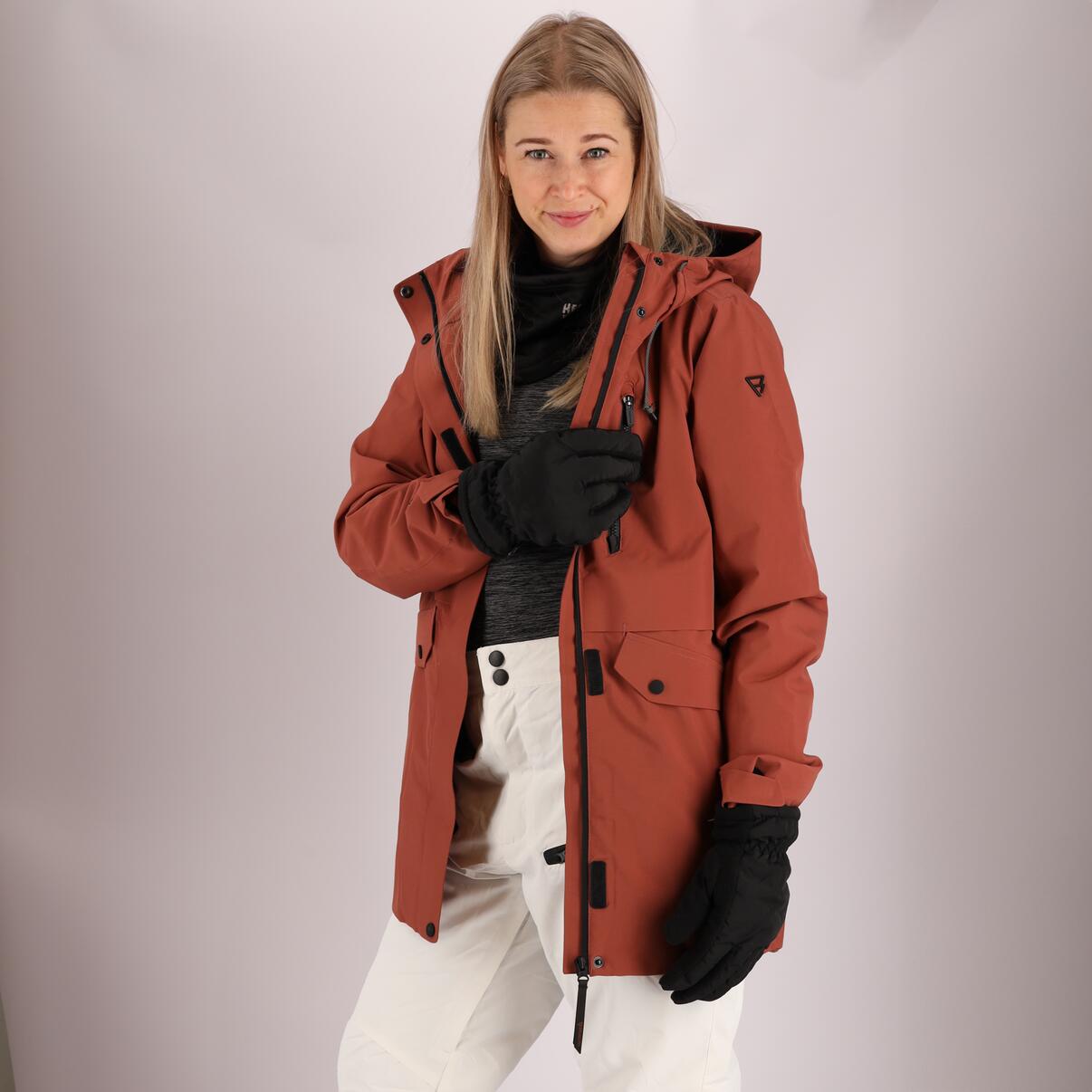 Guanti termici Mega da donna neri taglia unica 2 paia disponibili. 2/7