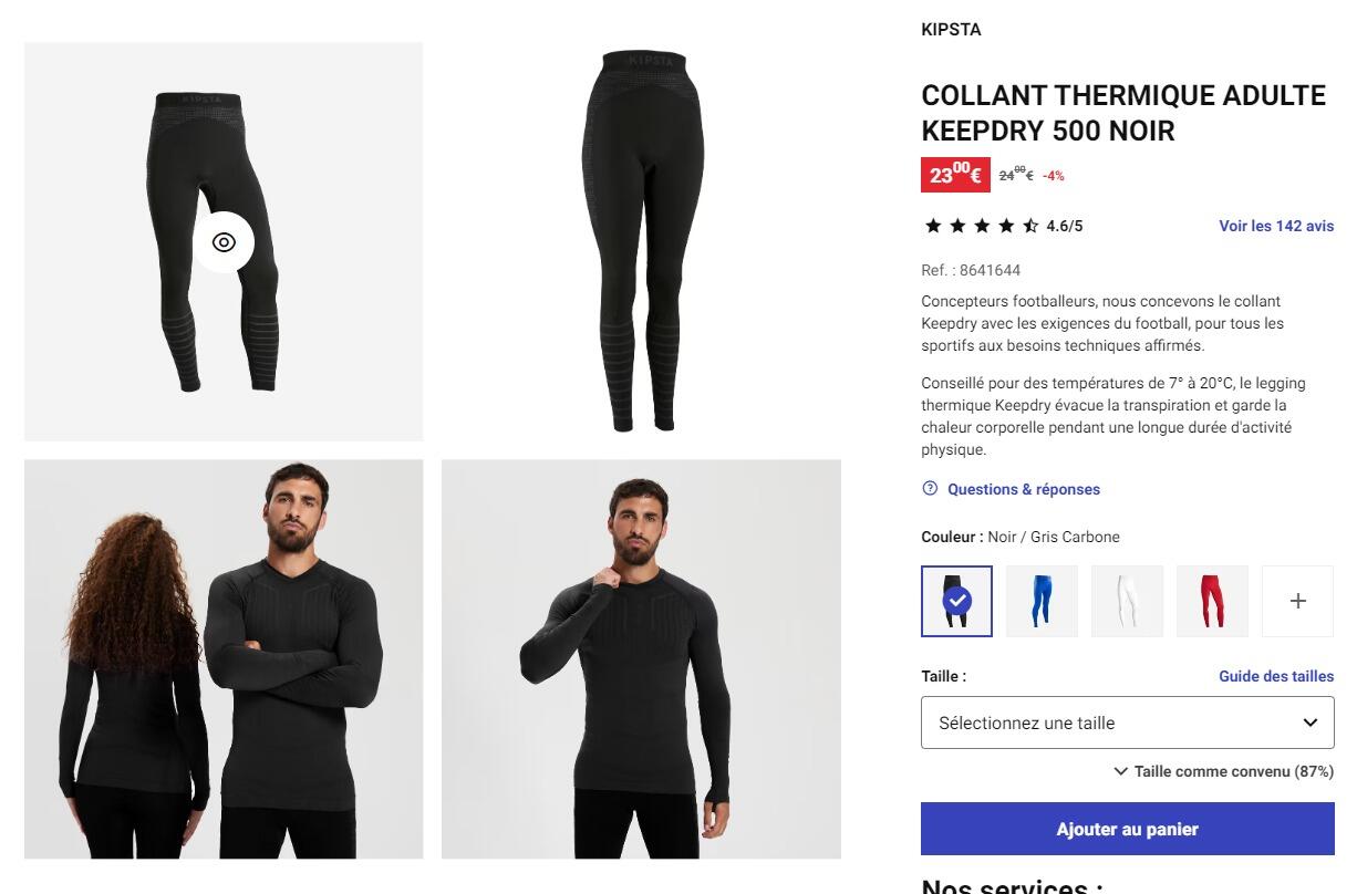 Entre Particuliers - COLLANT THERMIQUE ADULTE KEEPDRY 500 NOIR 2/3