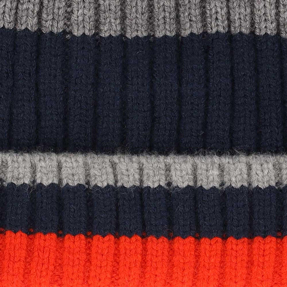 Modische Jungenmütze mehrfarbig orange Wintermütze Einheitsgröße 3/3