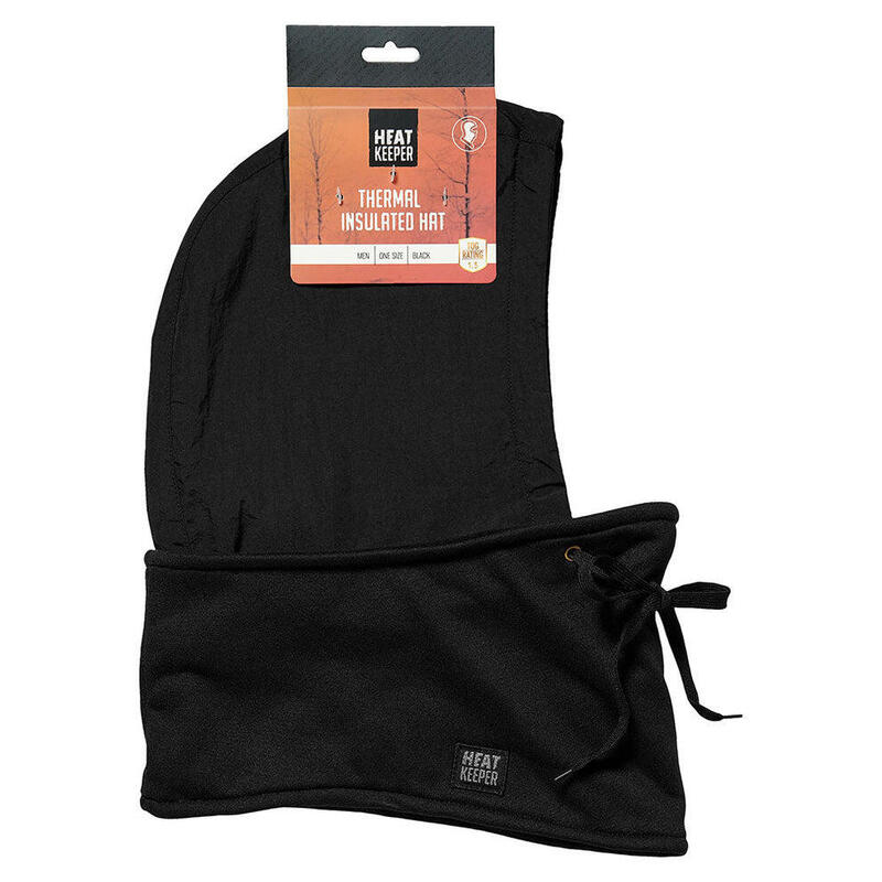 Heatkeeper - Cagoule thermique pour hommes - Imperméable - Noir - 2 pièces