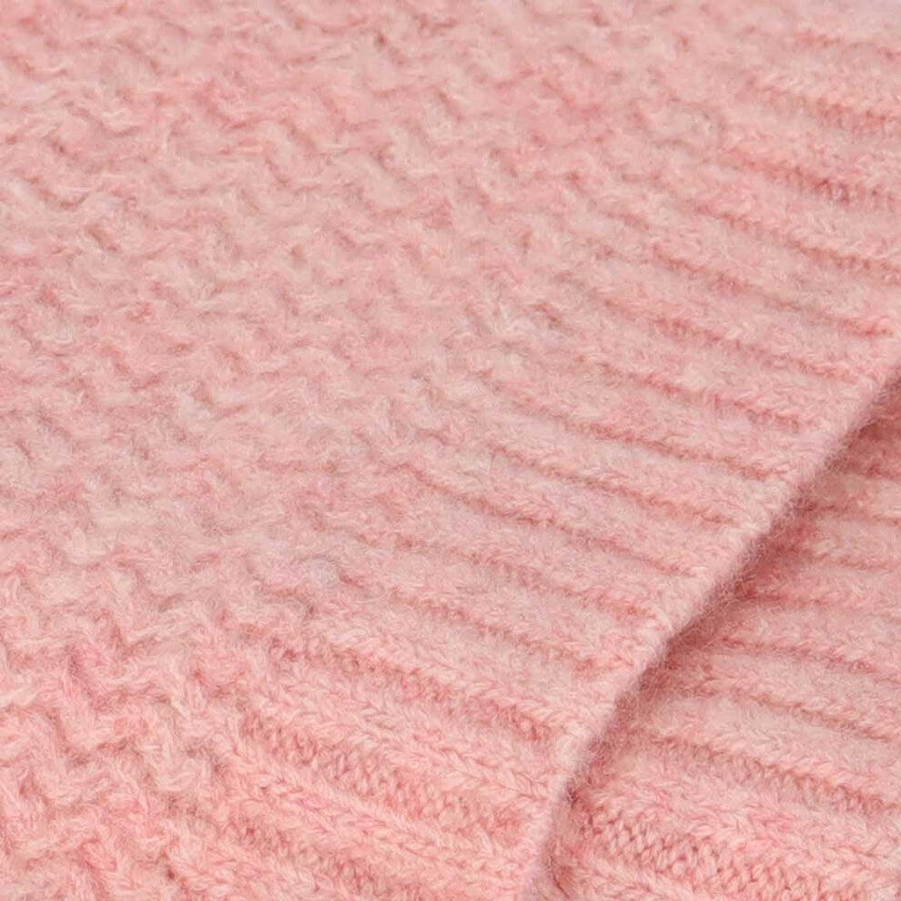 Colsjaal Meisjes Skisjaal Licht Roze Effen One Size 3/3