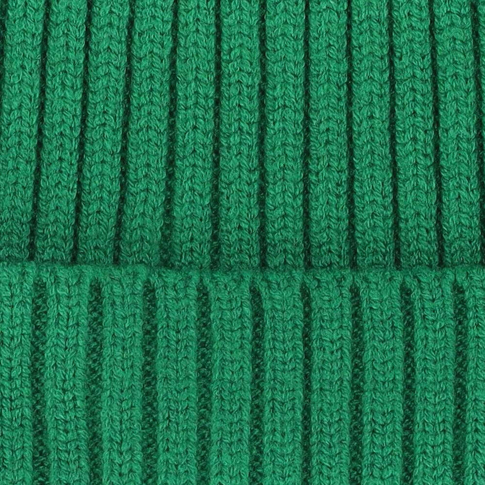 Berretto a coste verde per bambini di 2/4 anni 3/3