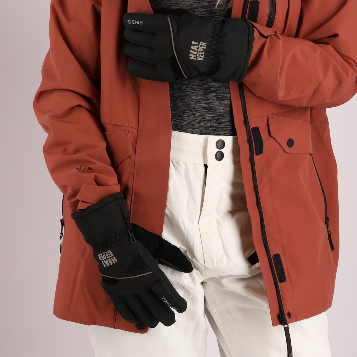 Heatkeeper - Gants de ski (PRO) femmes - Noir - 2 paires 2/7