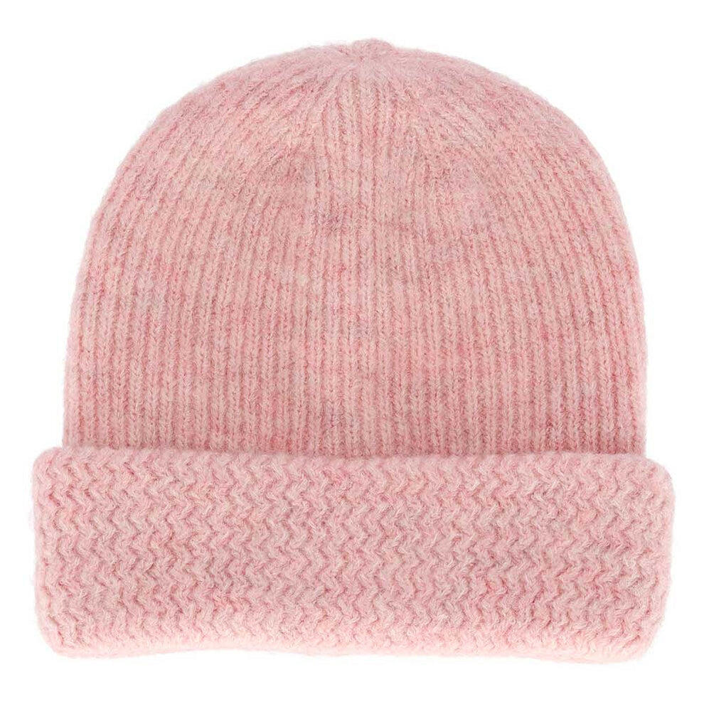 Set invernale da bambina composto da berretto e sciarpa a collo rosa chiaro 5/5