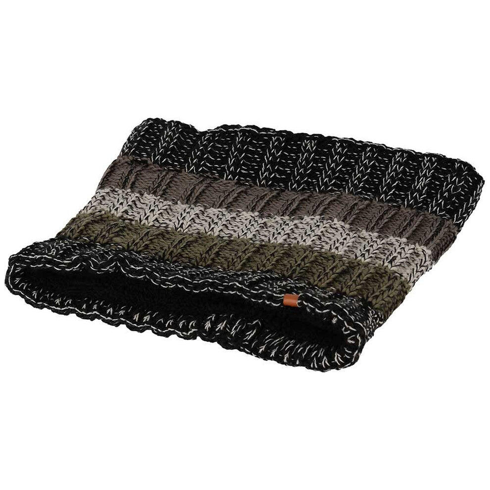 Écharpe de ski homme à rayures multicolores noires taille unique 2/3