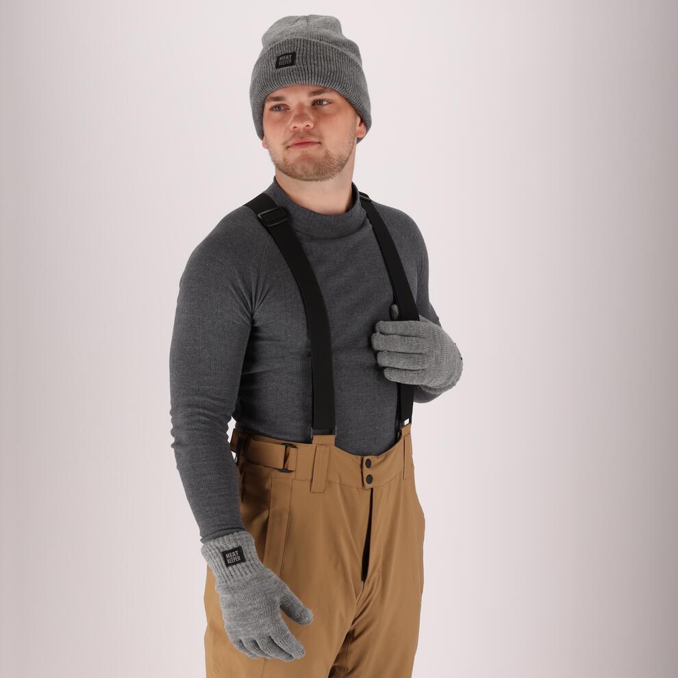 Heatkeeper - Bonnet thermique pour hommes - Gris - 2 pièces 2/7