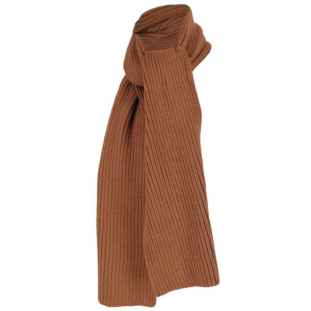 Bonnet et écharpe côtelés unis pour garçon 2/4 ans couleur camel 3/3