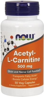 Now Foods Acetyl L-Carnitine 500mg (50) Standard - Dieta e gestione del peso