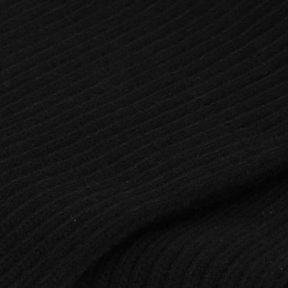Écharpe côtelée noire unie pour homme taille unique 3/3