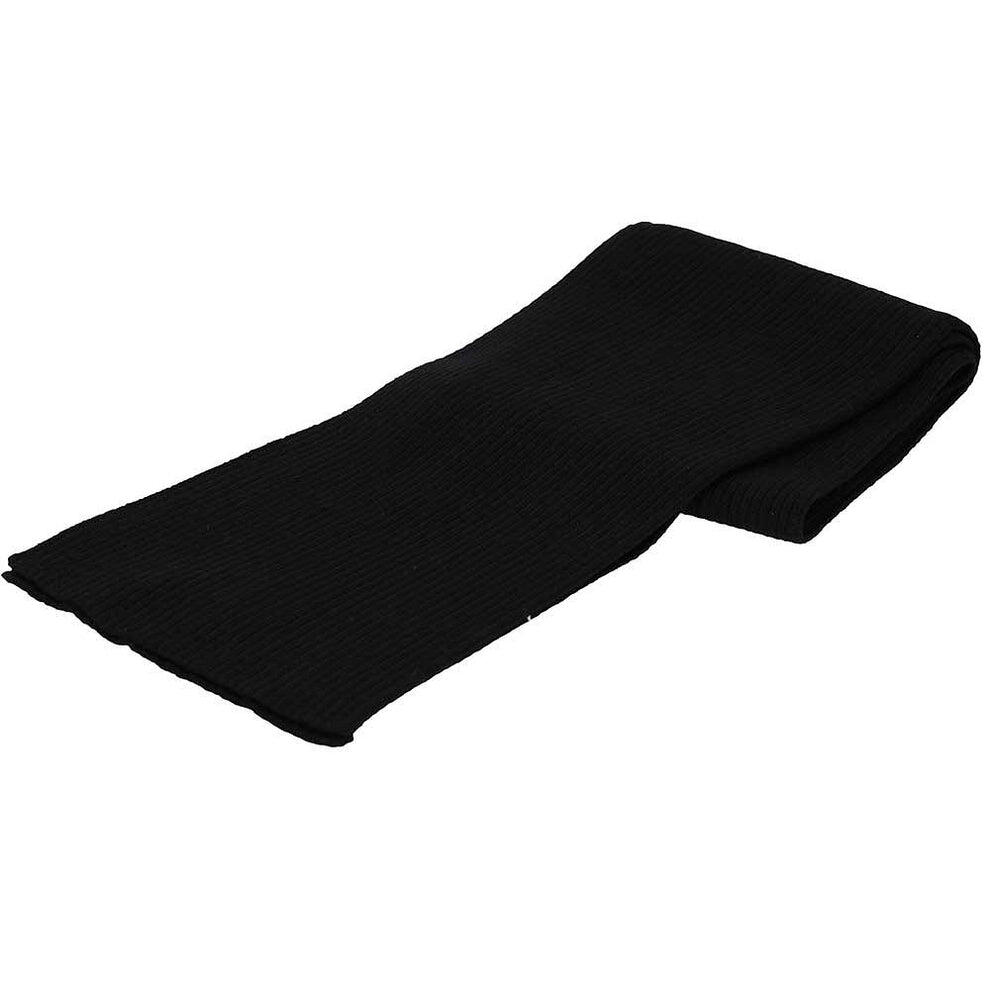 Écharpe côtelée noire unie pour homme taille unique 2/3