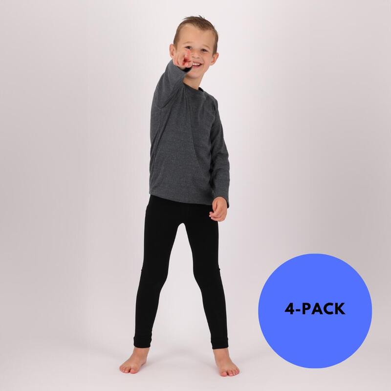 Heatkeeper - Leggings thermiques enfant - Noir - Paquet de 4