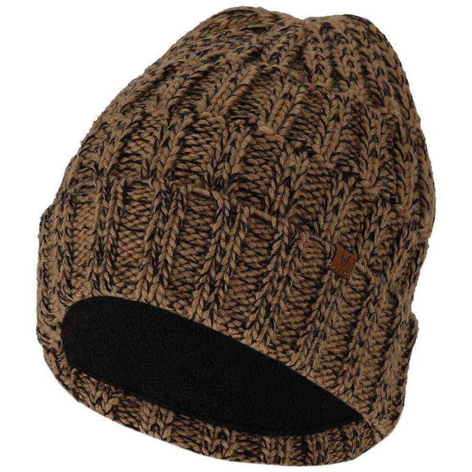 Czapka i szalik narciarski męski – Dzianinowy – Multi Taupe – rozmiar
