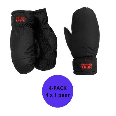 Heatkeeper - mega thermo wanten heren - zwart - 4-paar