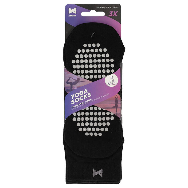 Heatkeeper - Chaussettes de yoga - Unisexe - noir - 6 paires - Chaussettes de