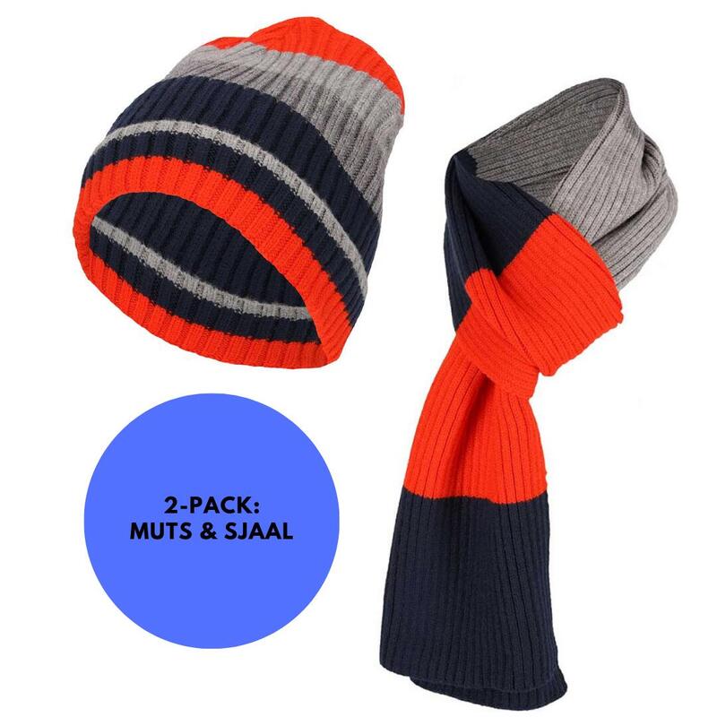 Czapka i szalik chłopięcy - Multi Orange - Moda - Jeden rozmiar