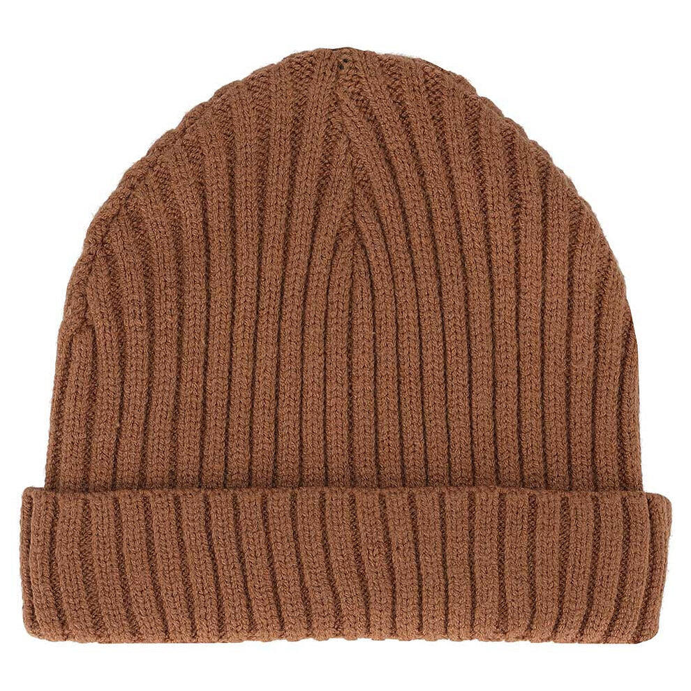 Cappello da bambino a coste color cammello 2/4 anni 2/3